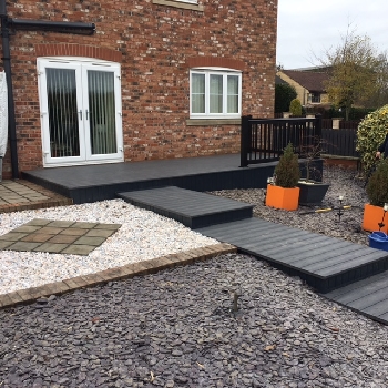 grey pvc composite decking