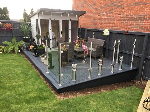 glass balustrades composite deck